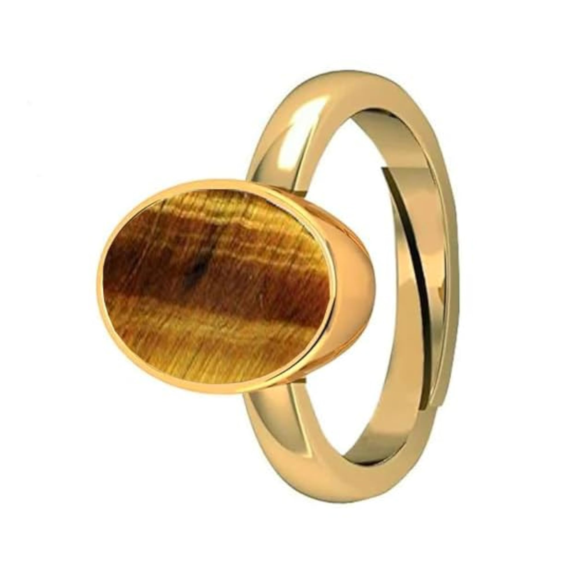 12.25 Ratti Natural Tiger Eye Oval Cut Ring